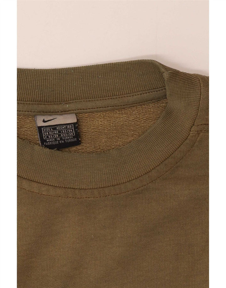 Nike Mens Graphic Sweatshirt Jumper UK 42/44 Large Khaki
