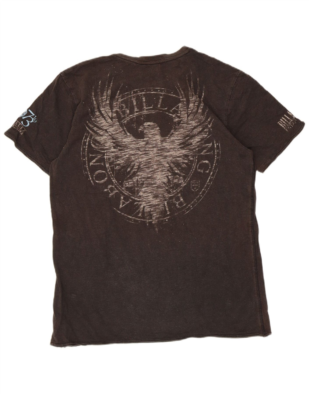 Billabong Mens Slim Fit Graphic T-Shirt Top Medium Brown Cotton
