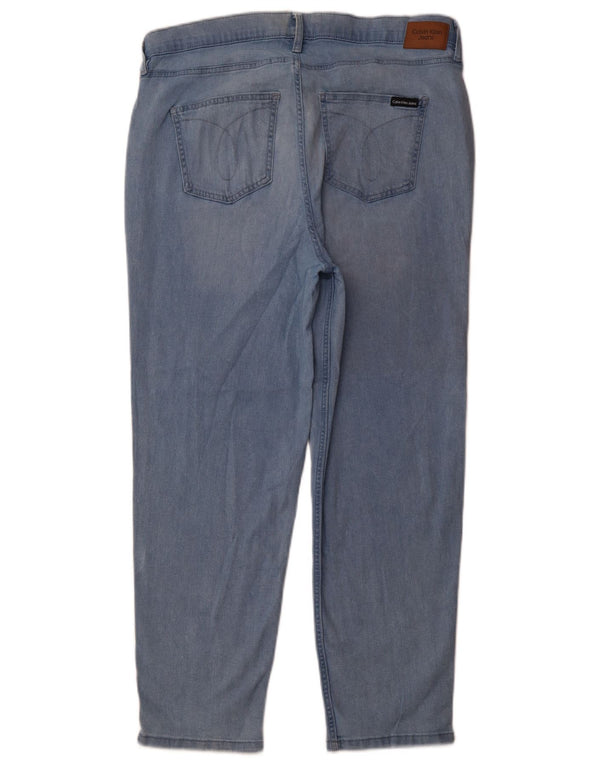 Calvin Klein Womens Crop Slim Jeans US 16 Large W33 L26 Blue Cotton