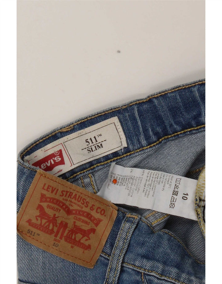Levi's Boys 511 Slim Denim Shorts 9-10 Years W24 Blue Cotton