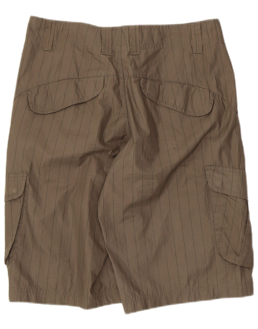 Tribord Mens Cargo Shorts W31 Medium Khaki Pinstripe Cotton