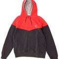 Nike Mens Regular Fit Hoodie Jumper Medium Red Colourblock Cotton