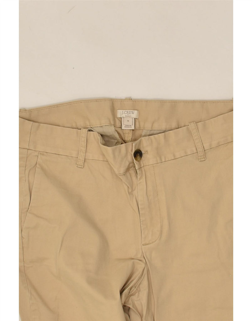 J. CREW Womens Straight Cropped Trousers US 10 Large W34 L26 Beige Cotton | Vintage J. Crew | Thrift | Second-Hand J. Crew | Used Clothing | Messina Hembry 