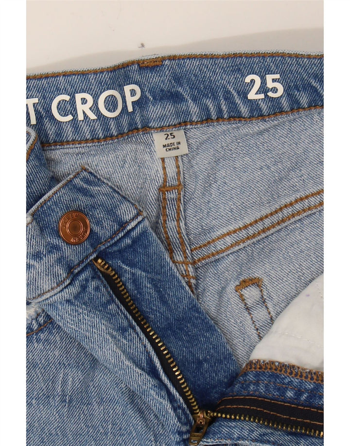 J. CREW Womens Distressed Crop Bootcut Jeans W25 L25 Blue Cotton Vintage J. Crew and Second-Hand J. Crew from Messina Hembry 