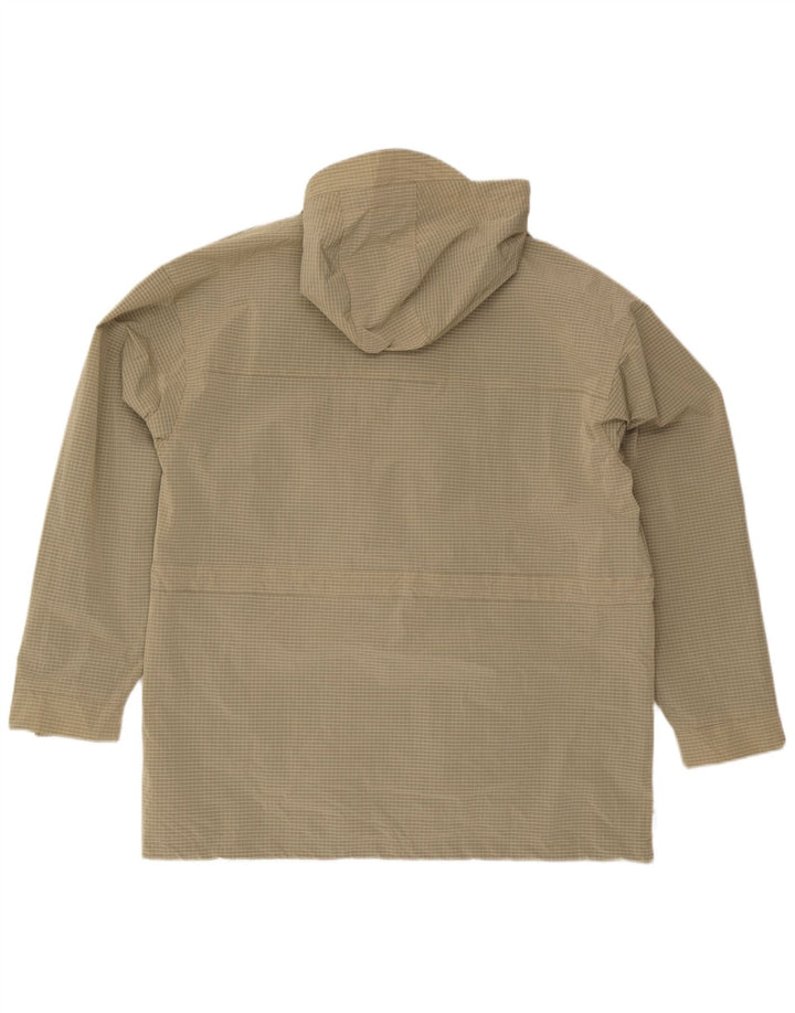 Element Mens Hooded Rain Jacket UK 40 Large Beige Check Polyamide