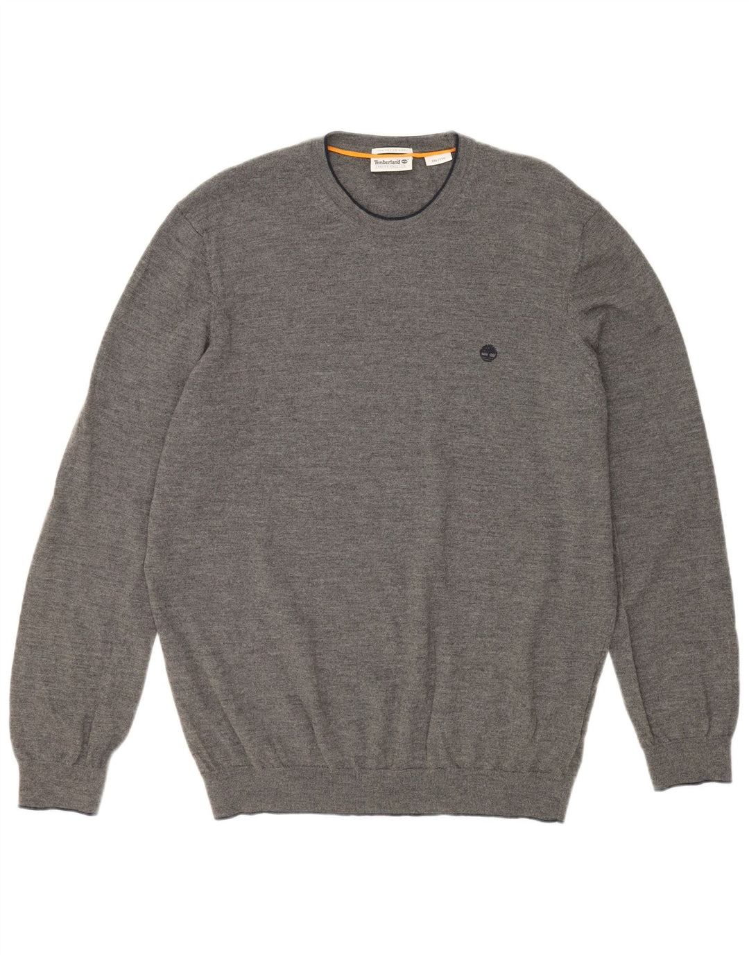 TIMBERLAND Mens Crew Neck Jumper Sweater 2XL Grey Merino Wool