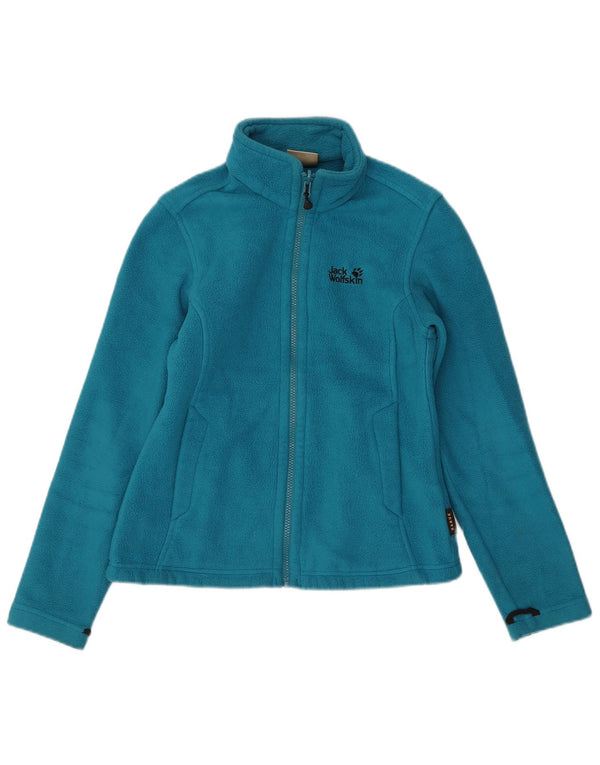 Jack Wolfskin Womens Liner Fleece Jacket UK 10 Small Blue Polyester