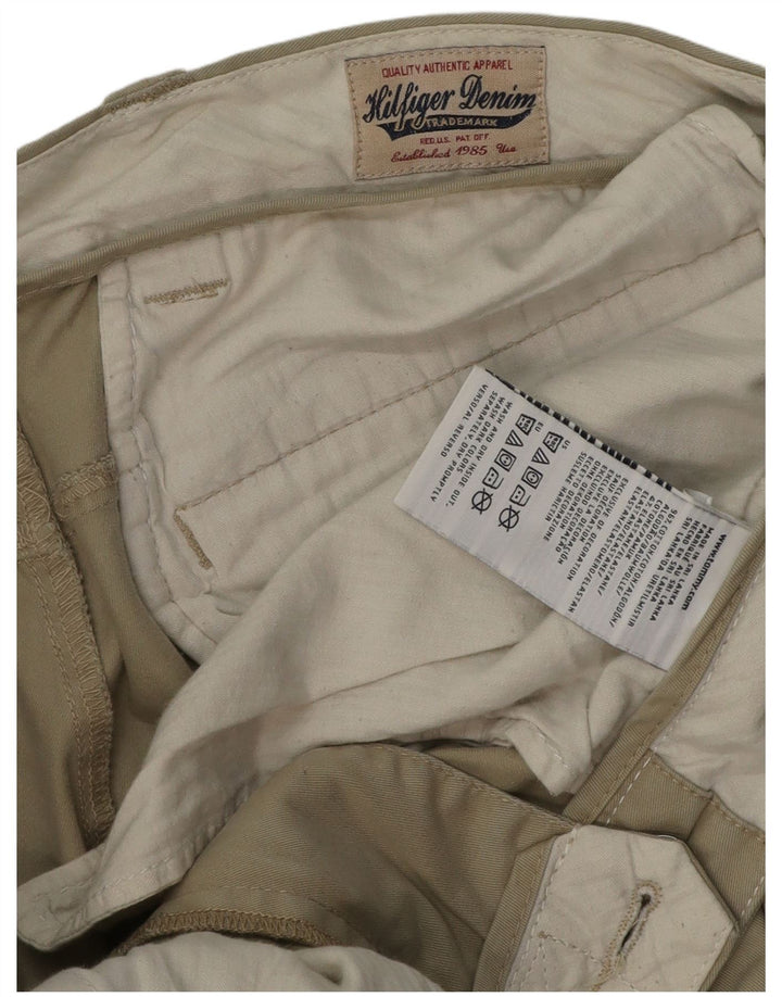 Tommy Hilfiger Mens Slim Chino Trousers W36 L32 Khaki Cotton