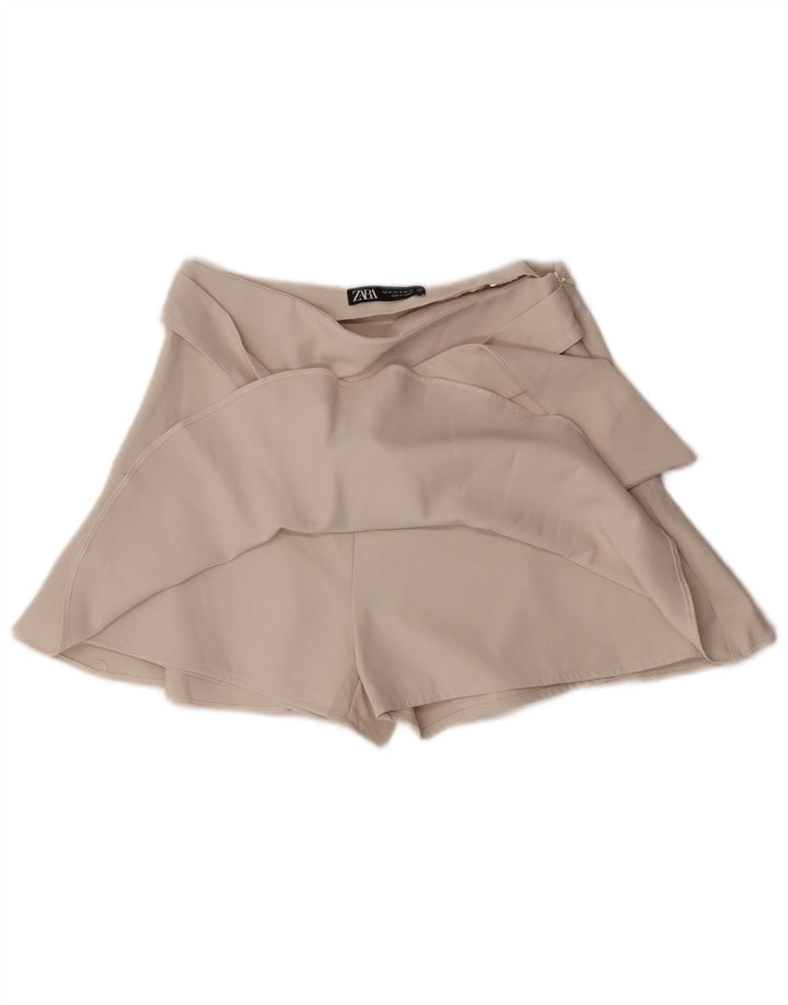 Zara Womens Skort Mini Skirt Medium W28 Off White