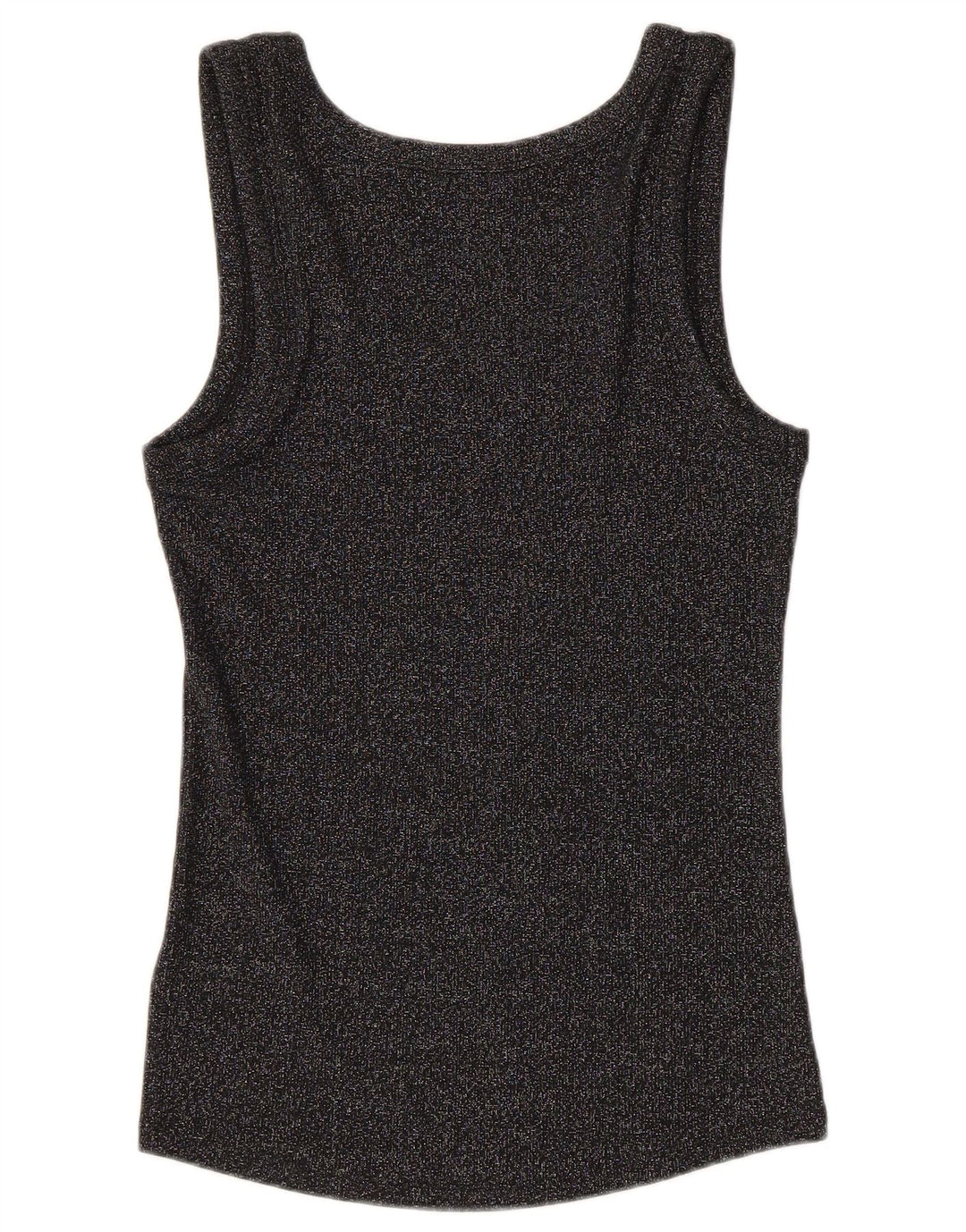 Marks & Spencer Womens Vest Top UK 12 Medium Black Flecked Cotton