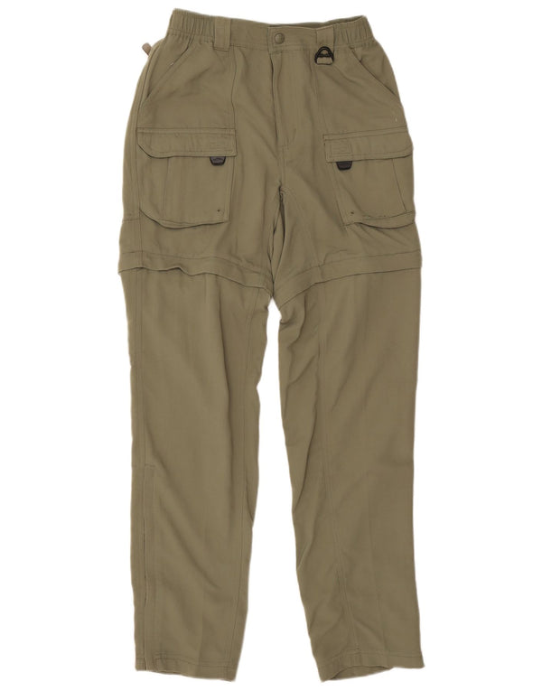 Columbia Womens Straight Cargo Trousers XS W24 L30 Khaki Nylon