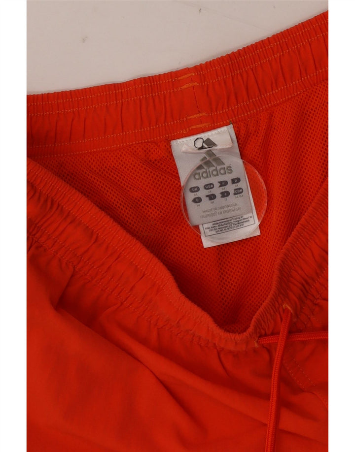 Adidas Womens Sport Shorts UK 12 Medium  Orange Nylon