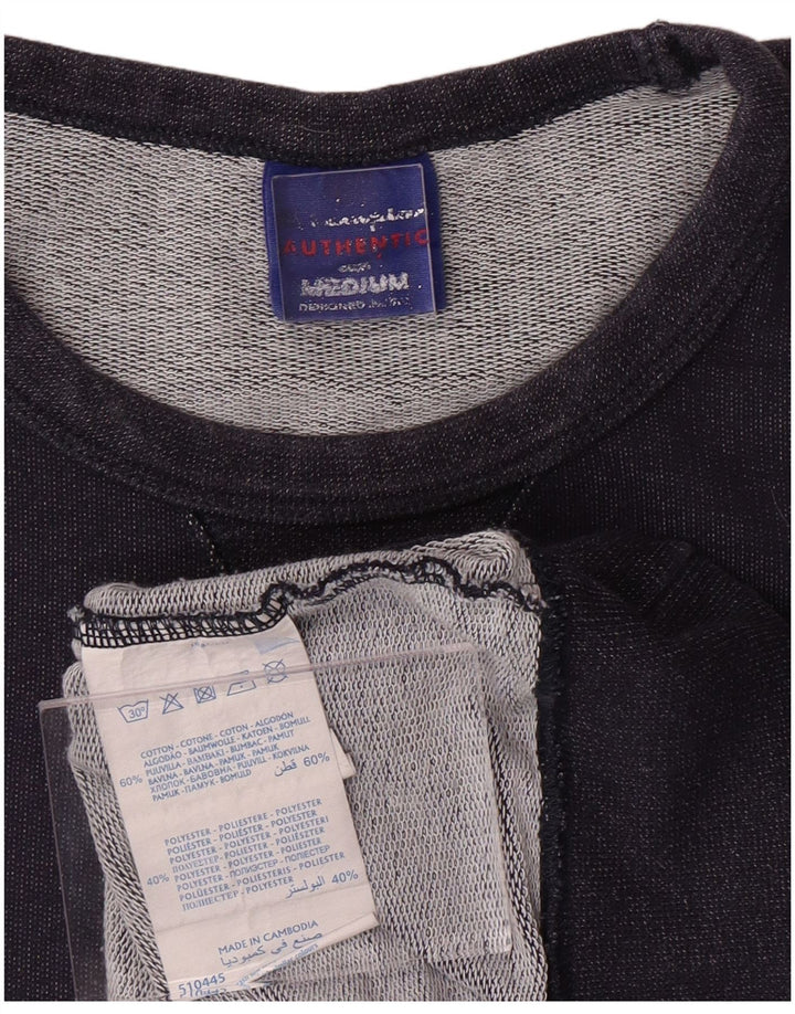 CHAMPION Womens Sweatshirt Jumper UK 14 Medium Navy Blue Cotton