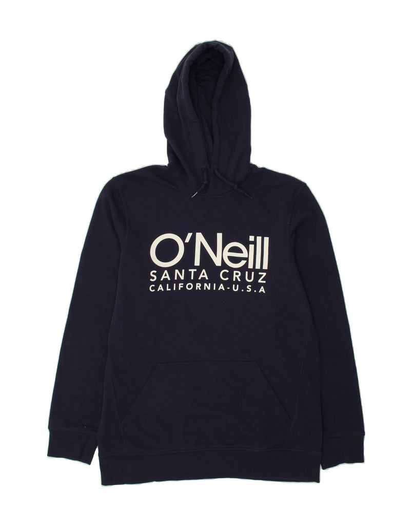 O'NEILL Mens Graphic Hoodie Jumper Large Navy Blue Vintage O'Neill and Second-Hand O'Neill from Messina Hembry 