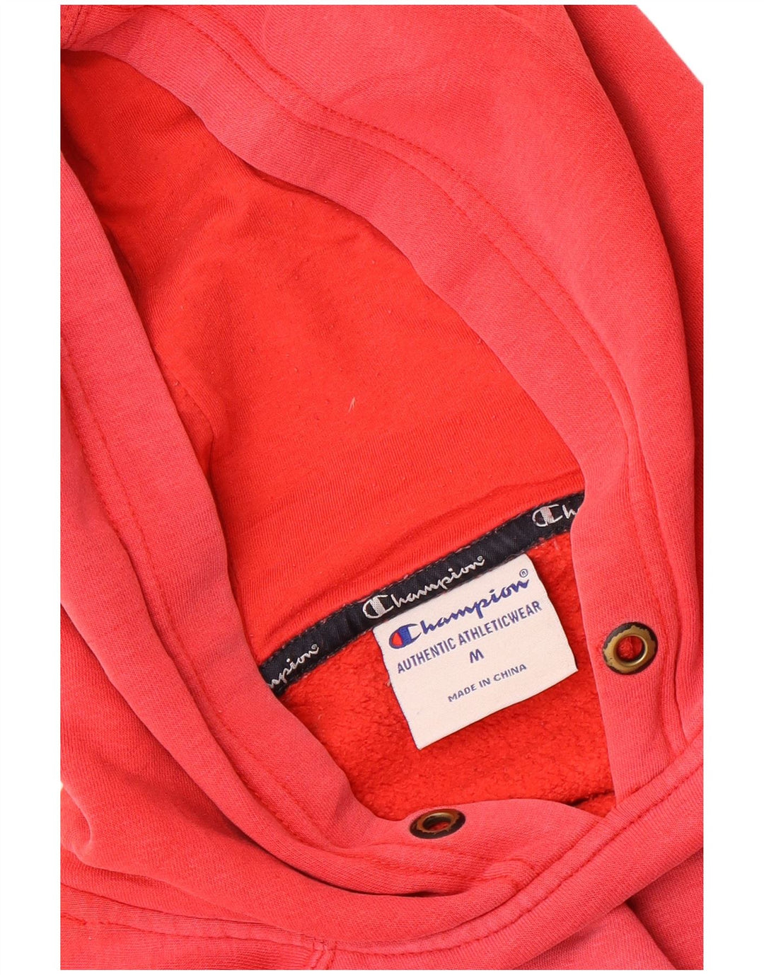 Champion Mens Graphic Hoodie Jumper Medium Red Cotton