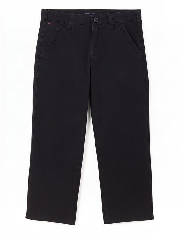 Tommy Hilfiger Boys Cropped Trousers 11-12 Years W28 L21 Navy Blue Cotton