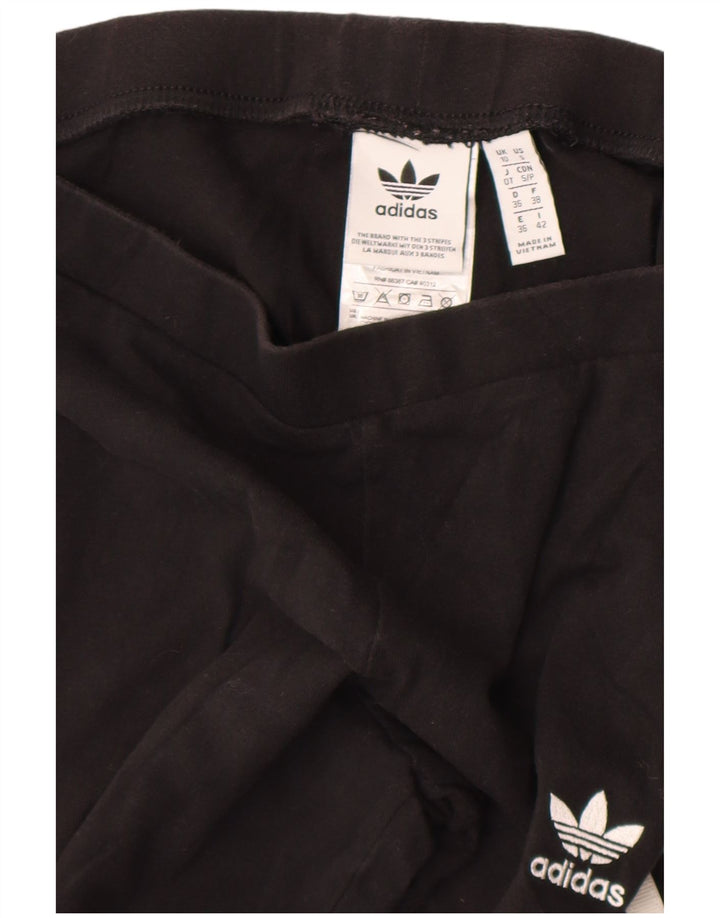 Adidas Womens Leggings UK 10 Small Black Cotton