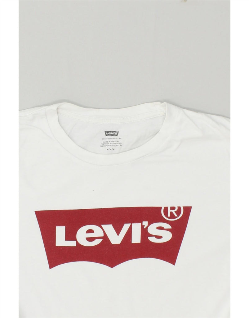 LEVI'S Mens Graphic T-Shirt Top Medium White Cotton | Vintage Levi's | Thrift | Second-Hand Levi's | Used Clothing | Messina Hembry 