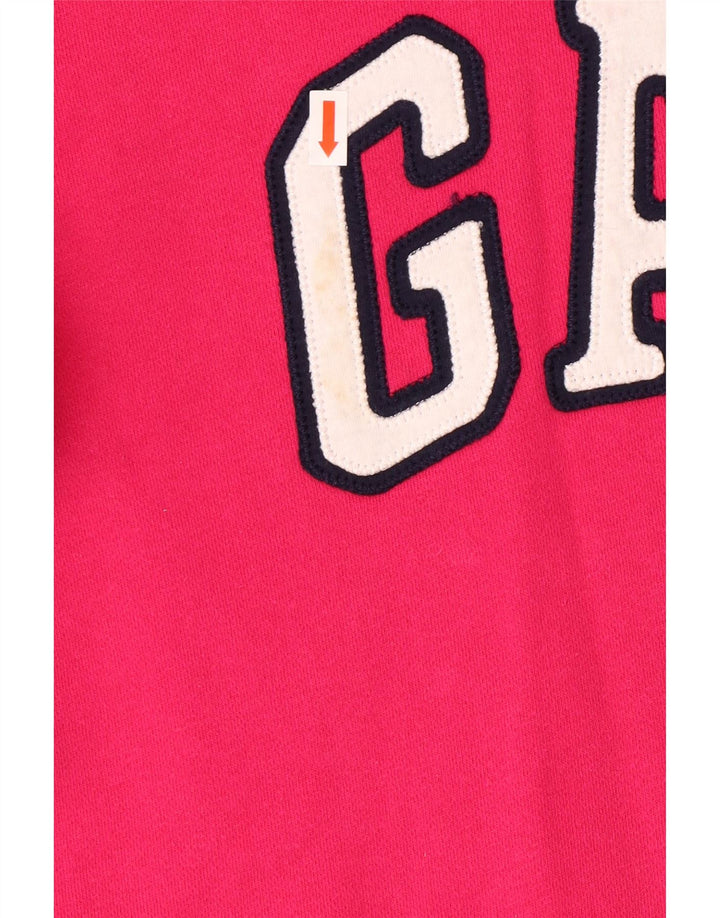 GAP Womens Graphic Hoodie Jumper UK 14 Medium Pink