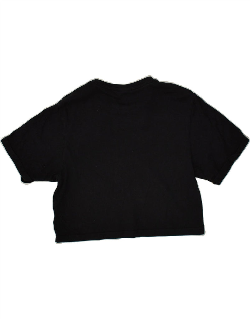 ELLESSE Womens Crop Graphic T-Shirt Top UK 8 Small  Black Vintage Ellesse and Second-Hand Ellesse from Messina Hembry 