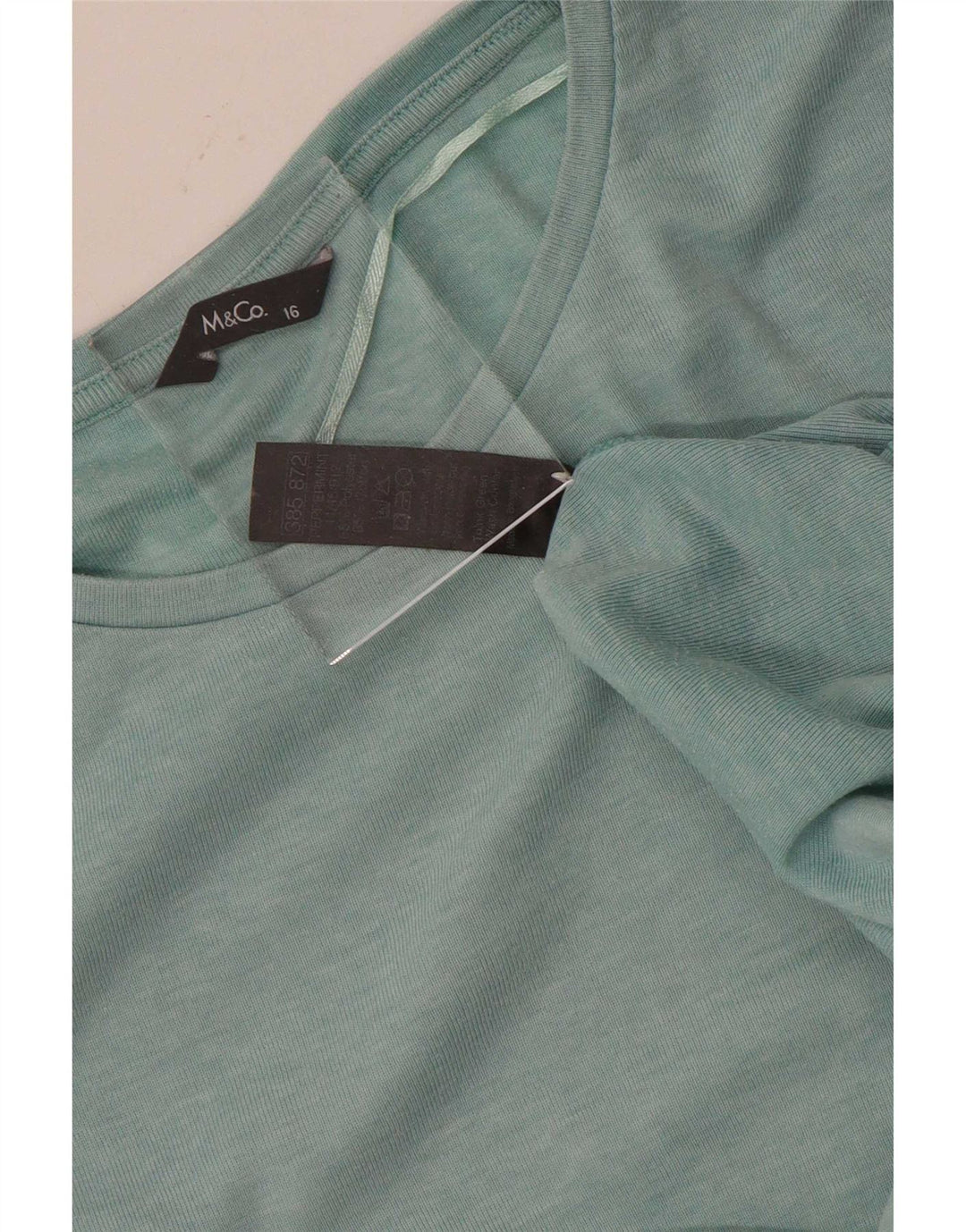 M&Co Girls T-Shirt Top 15-16 Years Green Polyester
