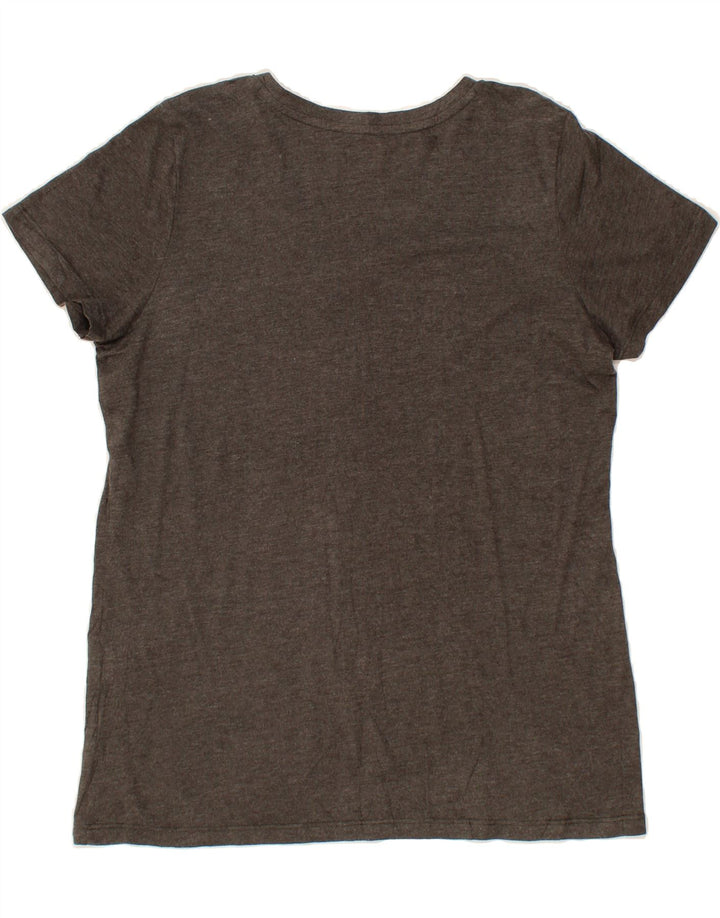 MAJESTIC Womens Graphic T-Shirt Top UK 18 XL Grey Polyester Vintage Majestic and Second-Hand Majestic from Messina Hembry 