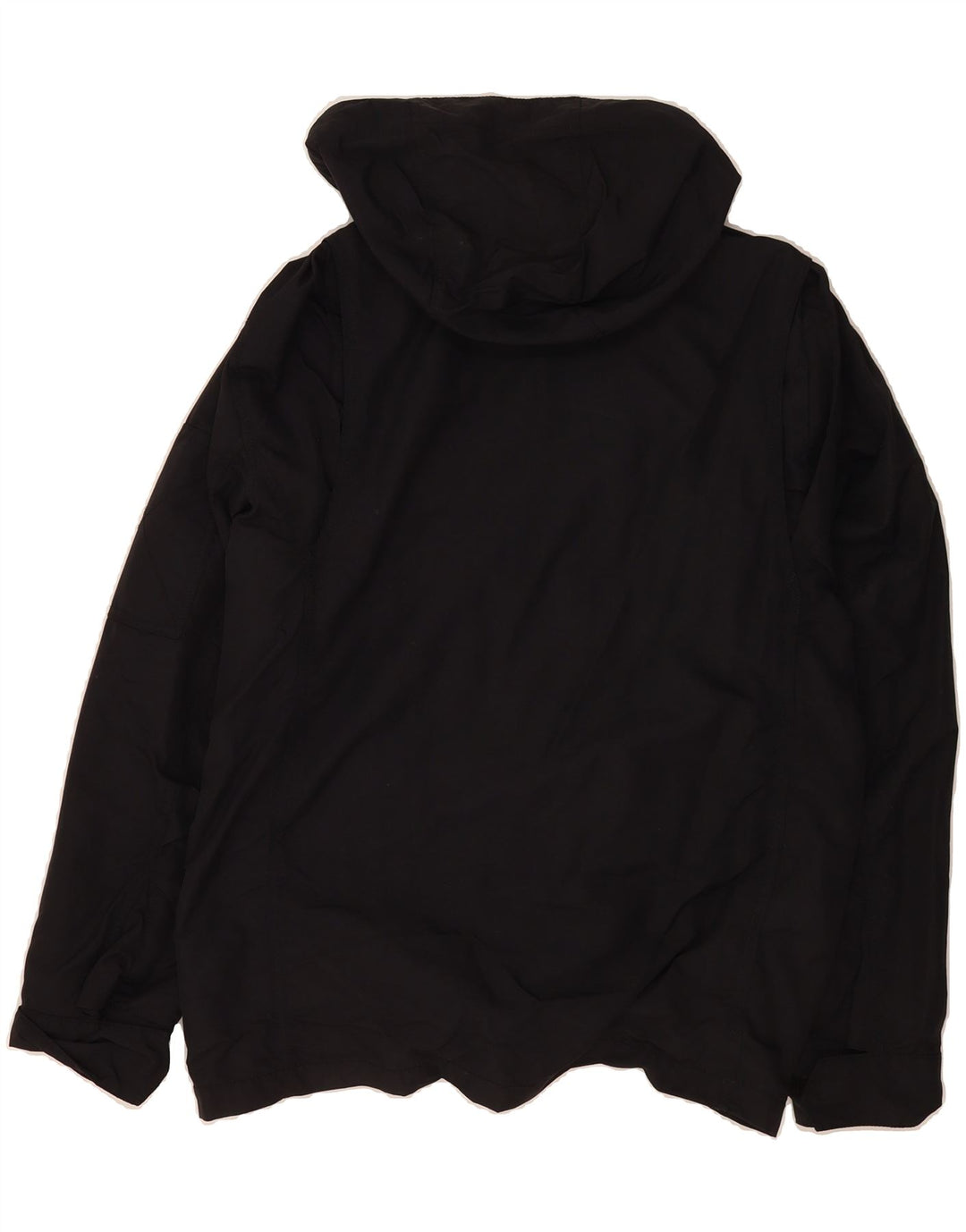 LANDS END Mens Hooded Utility Jacket UK 38 Medium Black Nylon Vintage Lands End and Second-Hand Lands End from Messina Hembry 