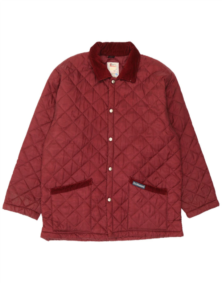 Roy Rogers Mens Quilted Jacket UK 38 Medium Burgundy Nylon