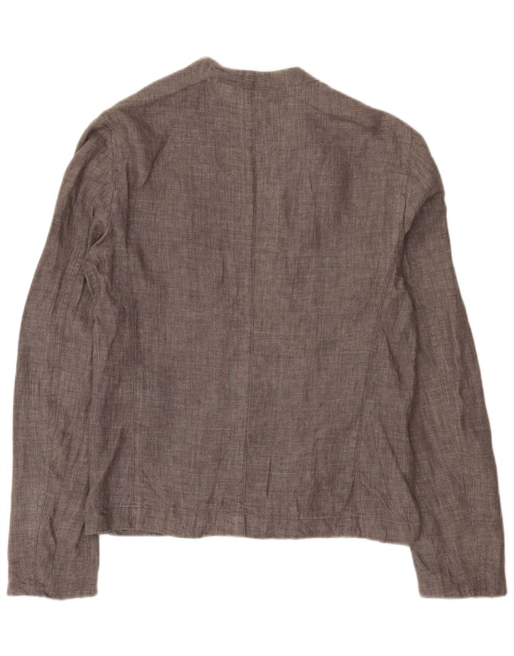 Zara Mens Utility Jacket UK 36 Medium Grey Linen
