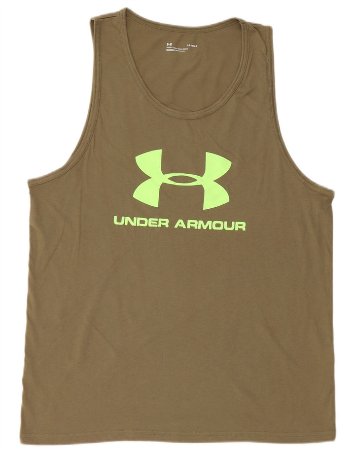 Under Armour Mens Graphic Vest Top Large Khaki
