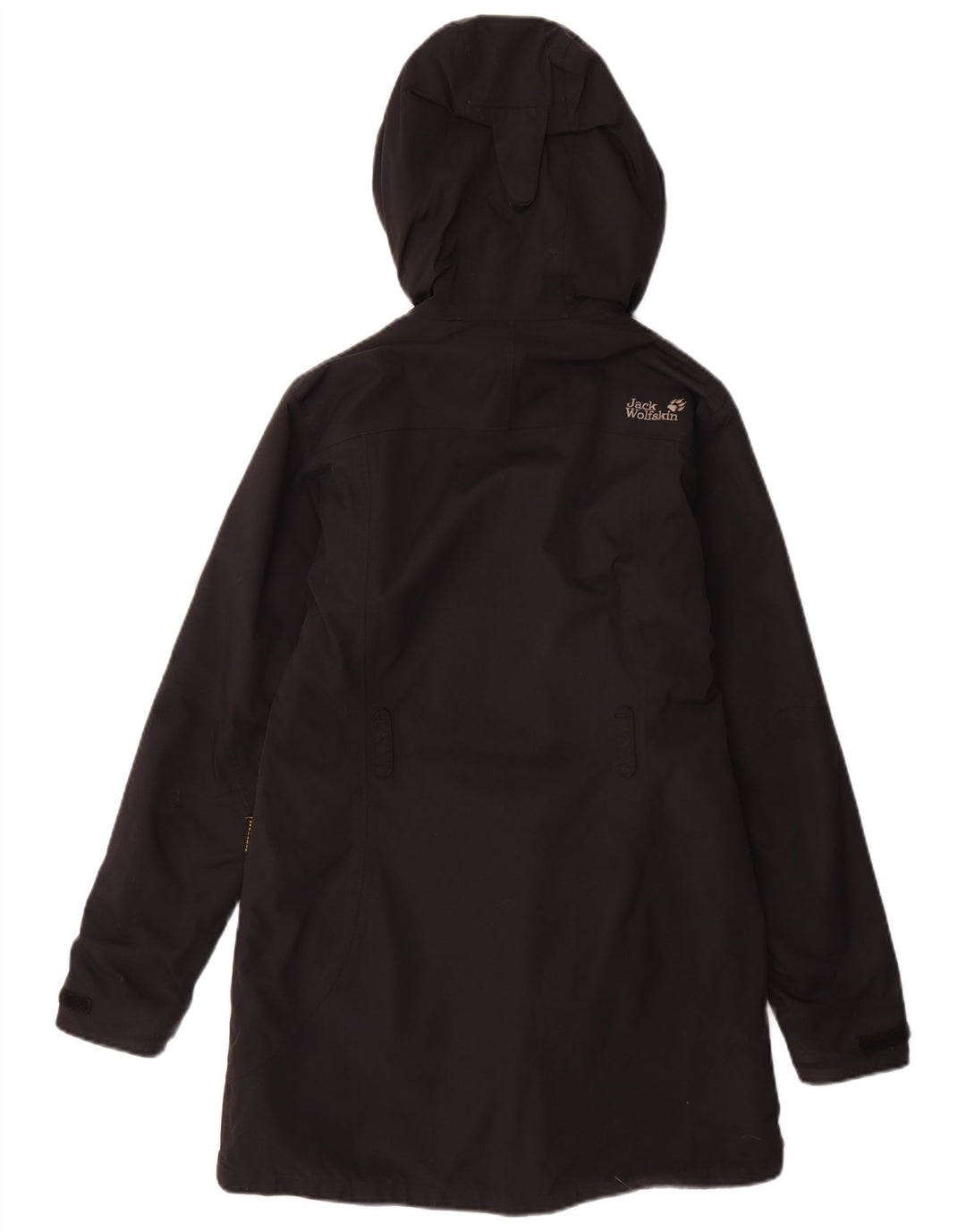 JACK WOLFSKIN Womens Hooded Windbreaker Coat UK 10 Small  Black Polyamide