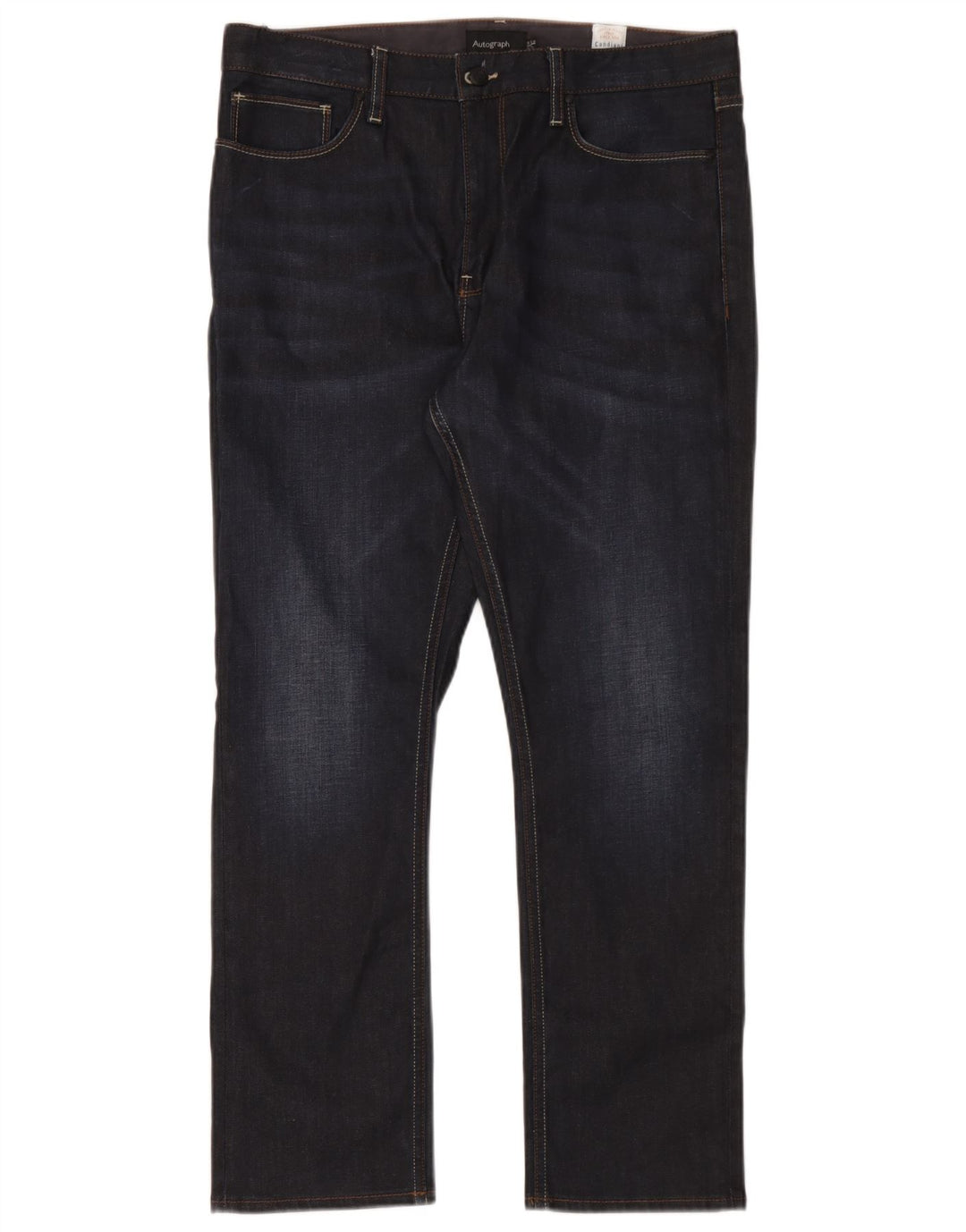 Marks & Spencer Mens Autograph Slim Jeans W36 L29 Navy Blue Cotton