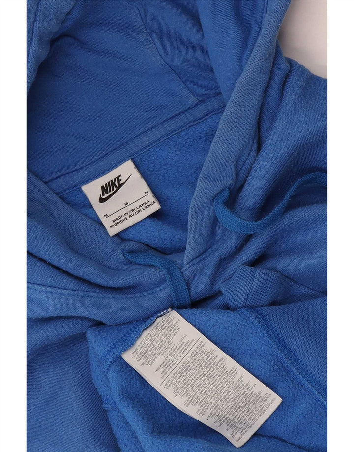 Nike Mens Hoodie Jumper Medium Blue Cotton