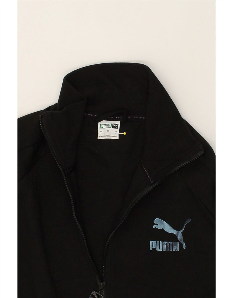 PUMA Mens Tracksuit Top Jacket Large Black Cotton | Vintage Puma | Thrift | Second-Hand Puma | Used Clothing | Messina Hembry 