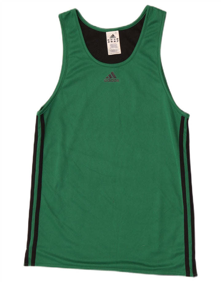 Adidas Mens Vest Top Small Green Polyester