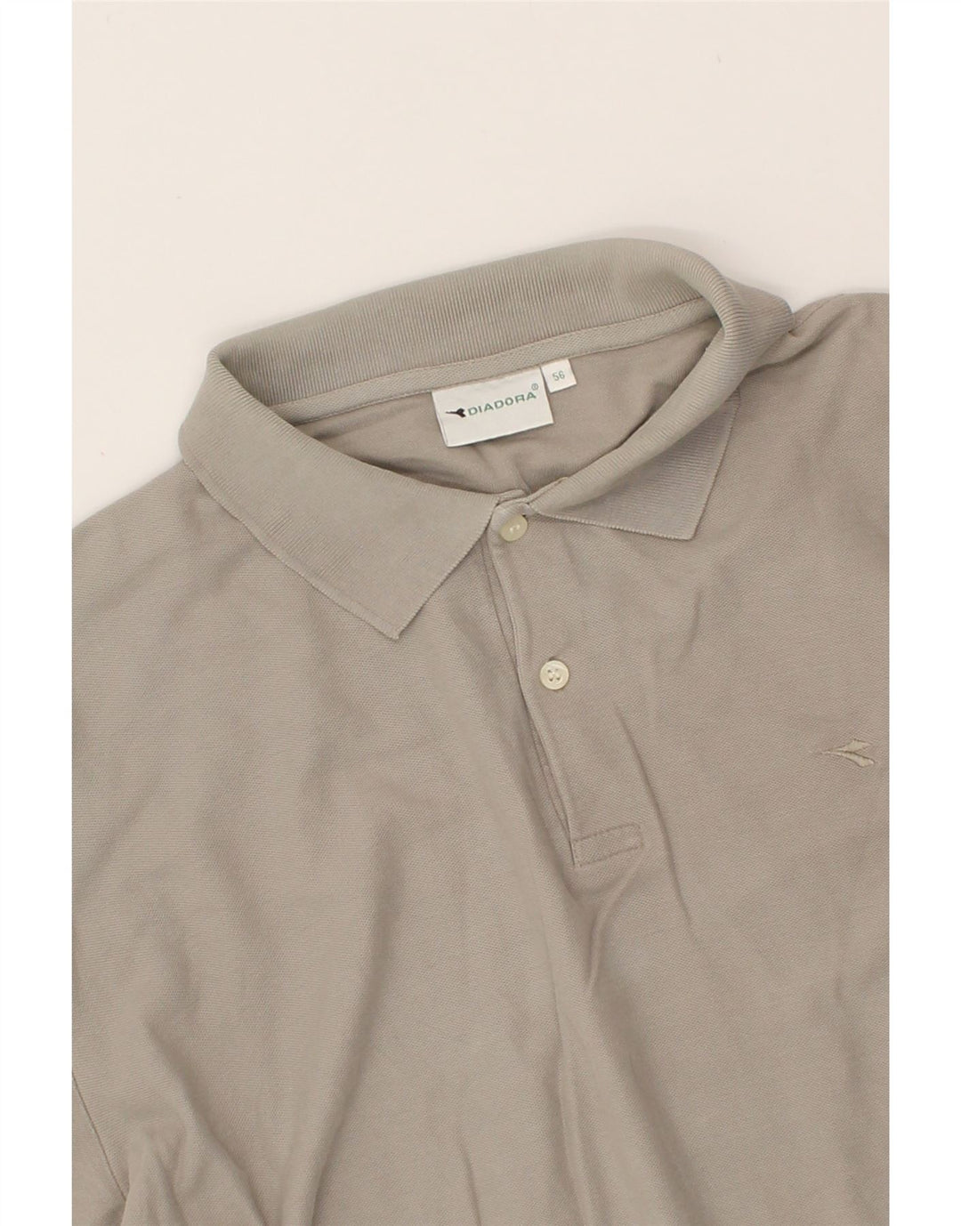 DIADORA Mens Polo Shirt IT 56 XL Grey Cotton Vintage Diadora and Second-Hand Diadora from Messina Hembry 