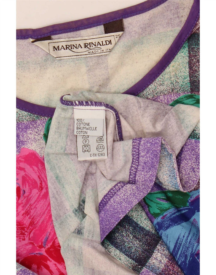 Marina Rinaldi Womens Graphic T-Shirt Top Size 25 Large Multicoloured