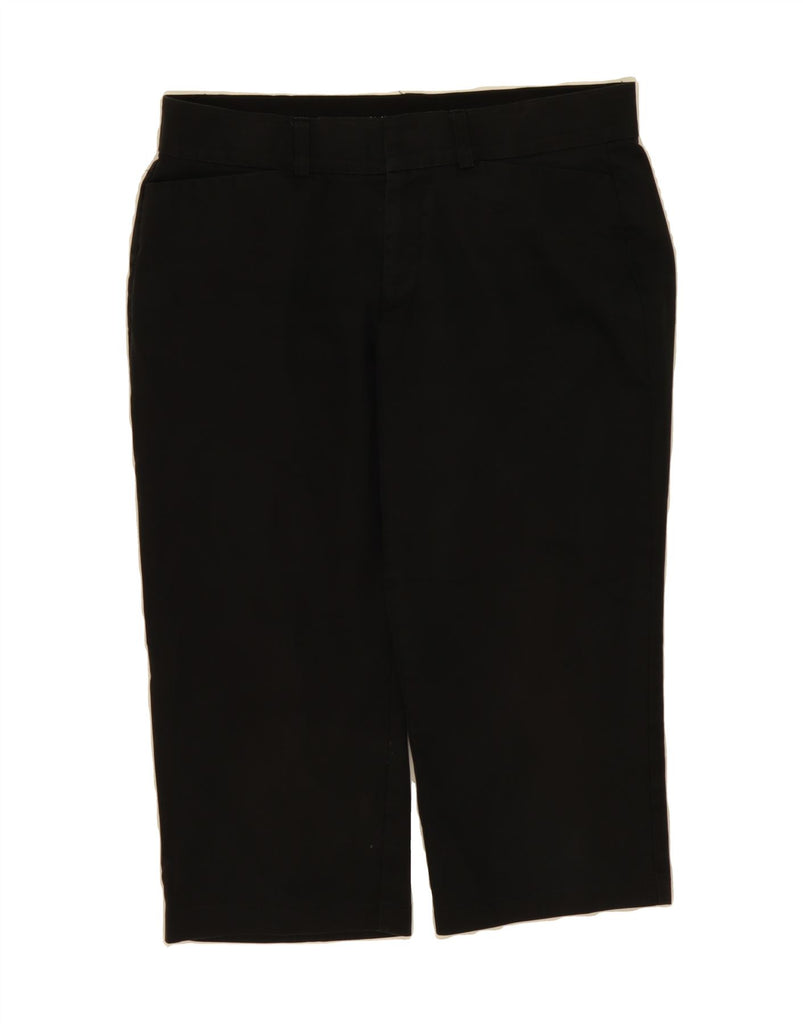 DOCKERS Womens Straight Capri Trousers US 12 Large W34 L20 Black Polyester Vintage Dockers and Second-Hand Dockers from Messina Hembry 