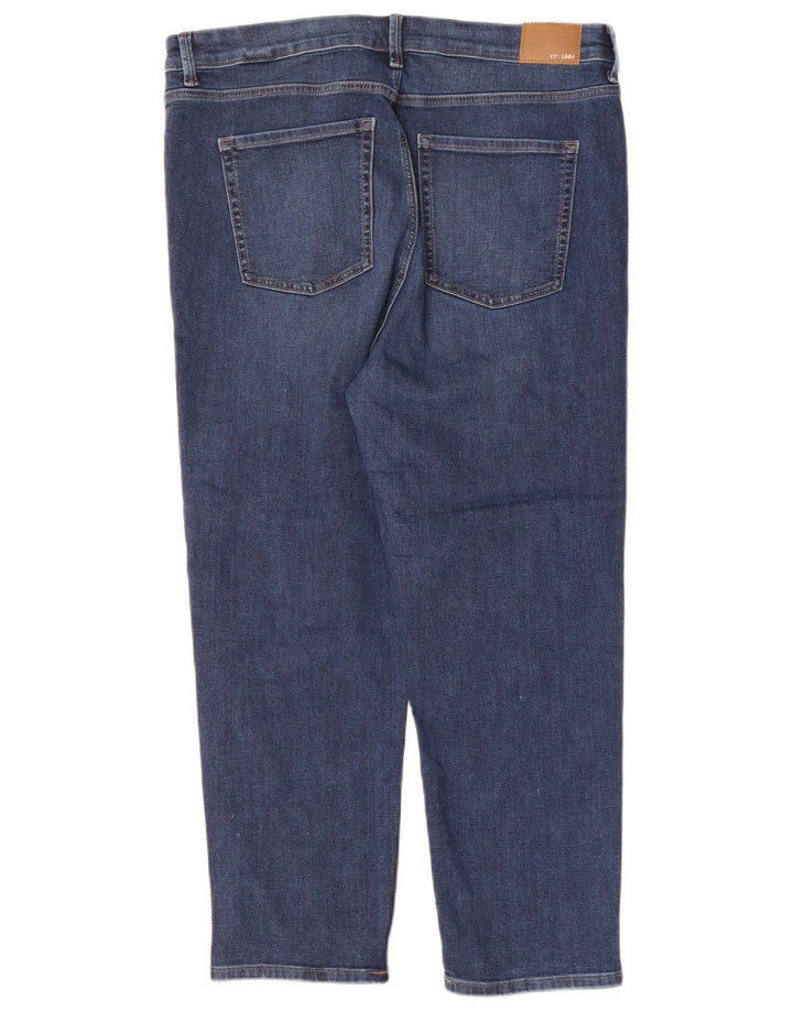 MARKS & SPENCER Womens Cigarette Slim Cropped Jeans UK 18 XL W36 L25 Blue