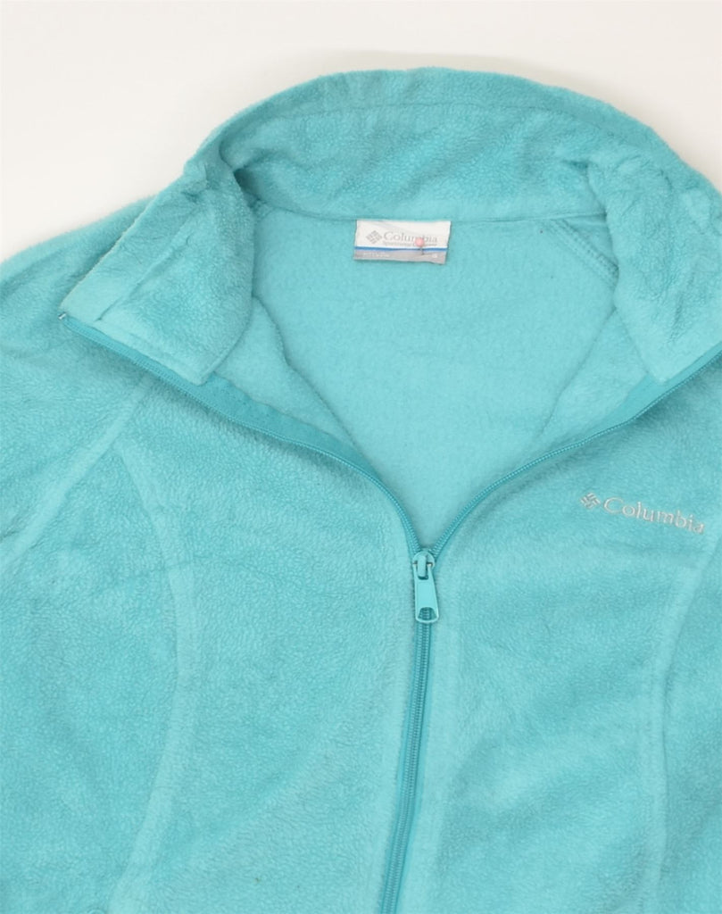 COLUMBIA Womens Fleece Jacket UK 10 Small Turquoise Polyester | Vintage Columbia | Thrift | Second-Hand Columbia | Used Clothing | Messina Hembry 