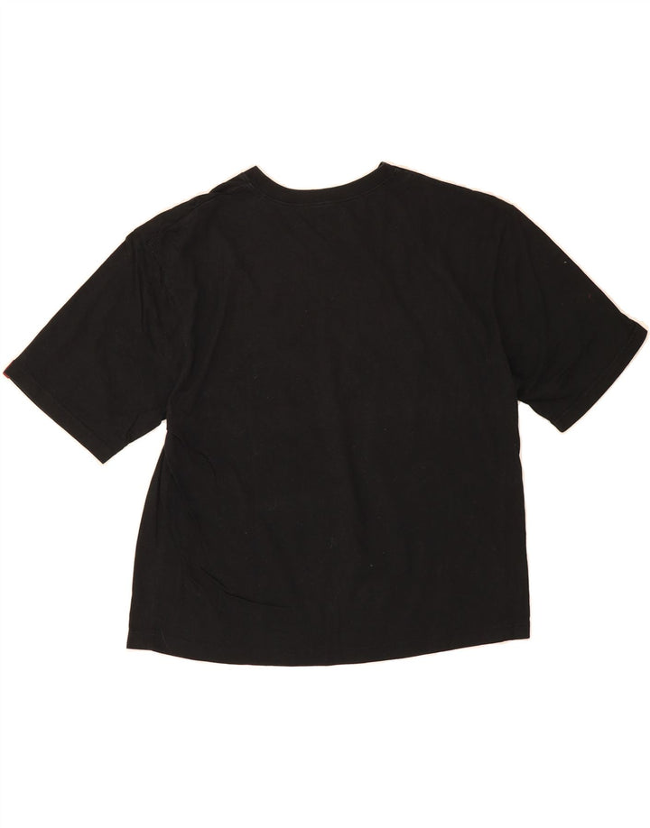 LEVI'S Womens Crop T-Shirt Top XL Black Vintage Levi's and Second-Hand Levi's from Messina Hembry 