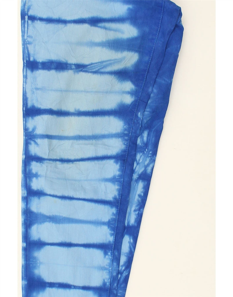 MICHAEL KORS Womens Skinny Jeans US 4 Small W32 L30 Blue Tie Dye Cotton | Vintage Michael Kors | Thrift | Second-Hand Michael Kors | Used Clothing | Messina Hembry 