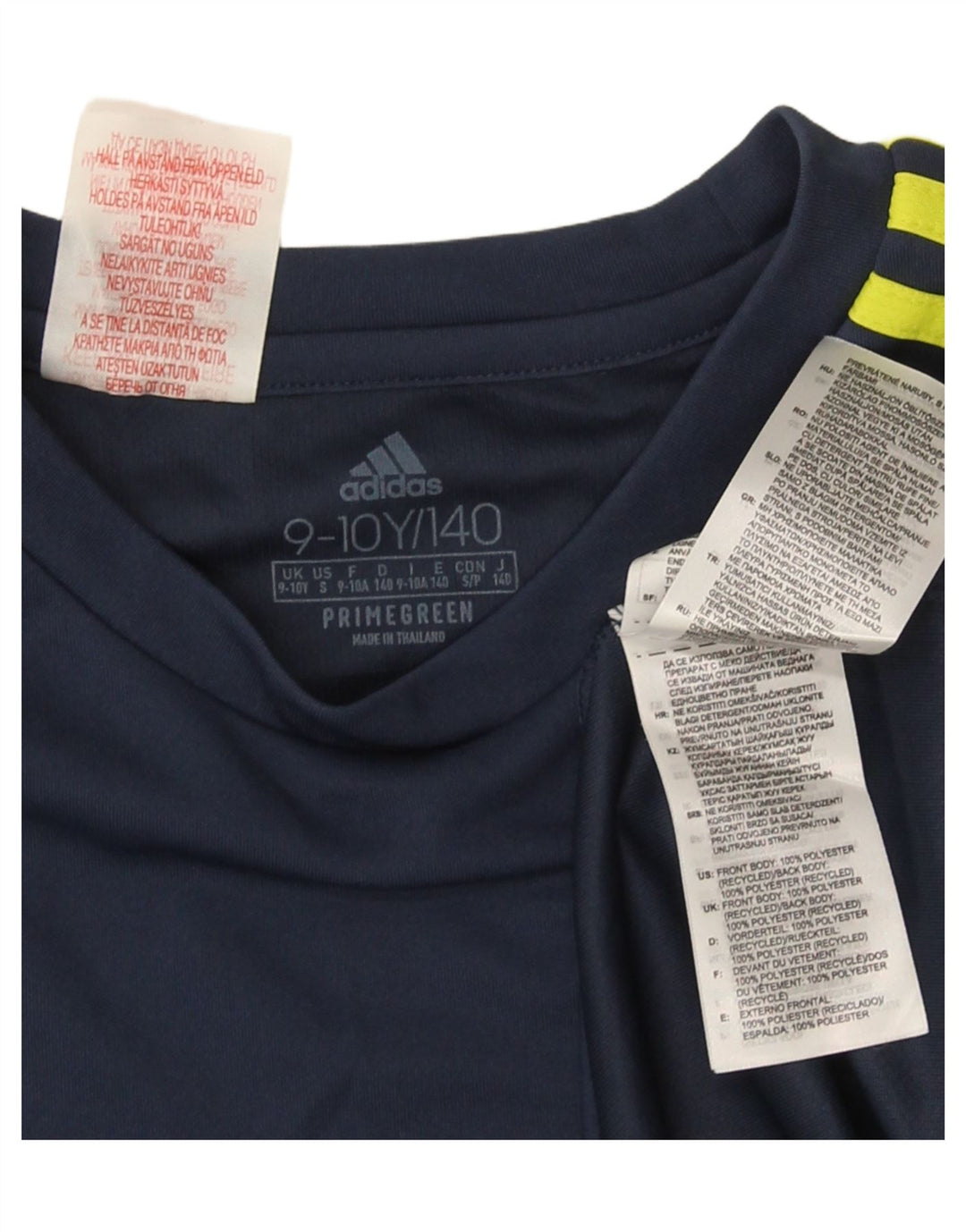 Adidas Boys Aeroready T-Shirt Top 9-10 Years Navy Blue Polyester