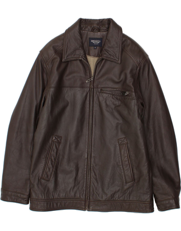 VINTAGE Mens Leather Jacket UK 38 Medium Brown Leather