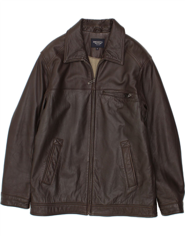 VINTAGE Mens Leather Jacket UK 38 Medium Brown Leather