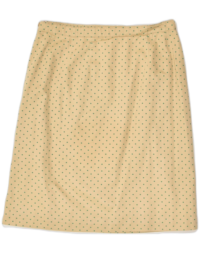 VINTAGE Womens Straight Skirt W30 Medium  Beige Polka Dot | Vintage Vintage | Thrift | Second-Hand Vintage | Used Clothing | Messina Hembry 