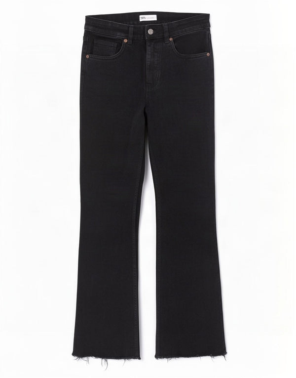 Zara Womens Straight Jeans EU 40 Medium W30 L26 Black
