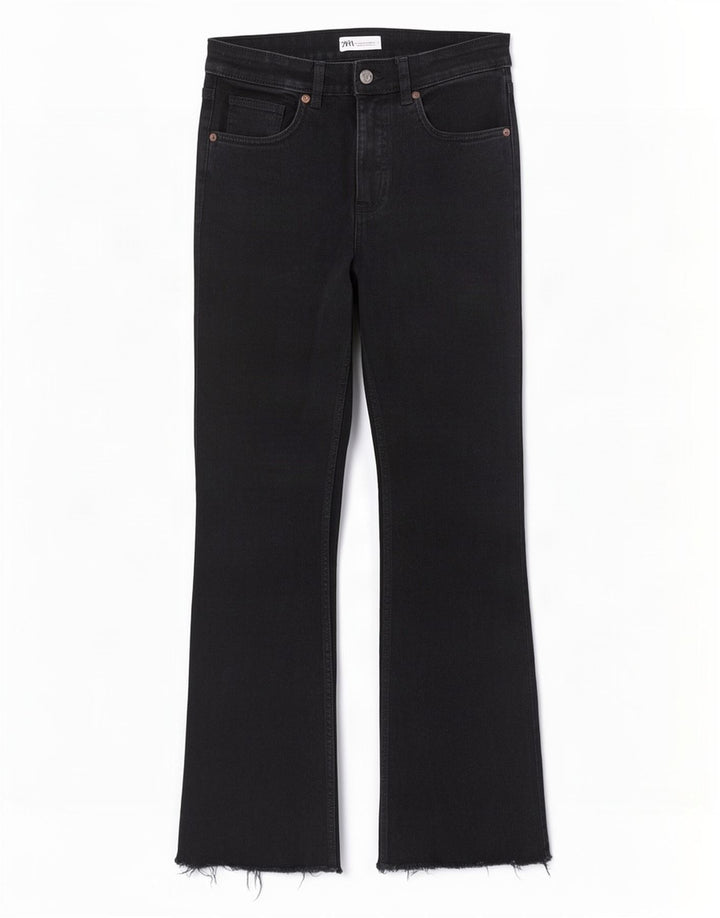 Zara Womens Straight Jeans EU 40 Medium W30 L26 Black