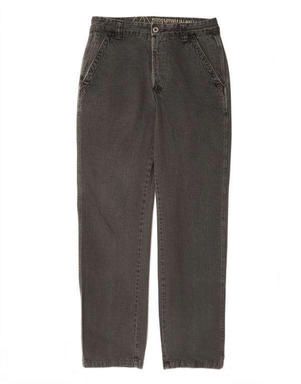 Murphy & Nye Mens Straight Cargo Trousers W31 L31 Grey Cotton