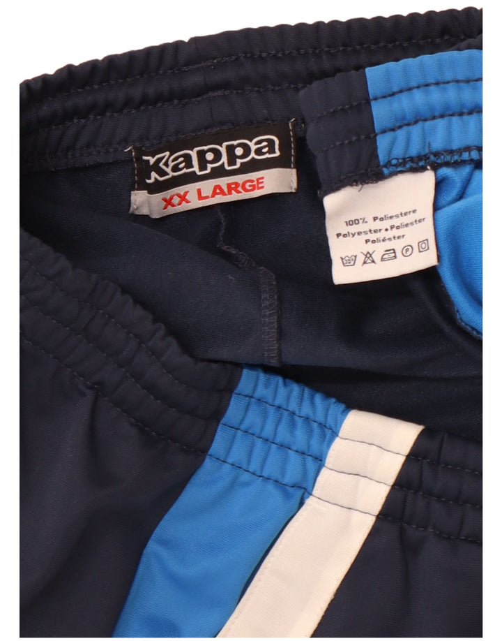 KAPPA Mens Tracksuit Trousers 2XL  Navy Blue Colourblock Polyester